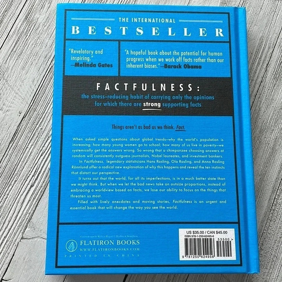 📕“FactFulness” Special Gift Edition Book by Hans Rosling - Picture 3 of 4